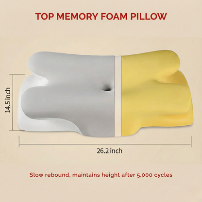 Veticare Cervical Contour Pillow for Neck and Shoulder Support