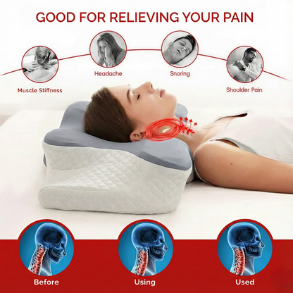 Veticare Cervical Contour Pillow for Neck and Shoulder Support